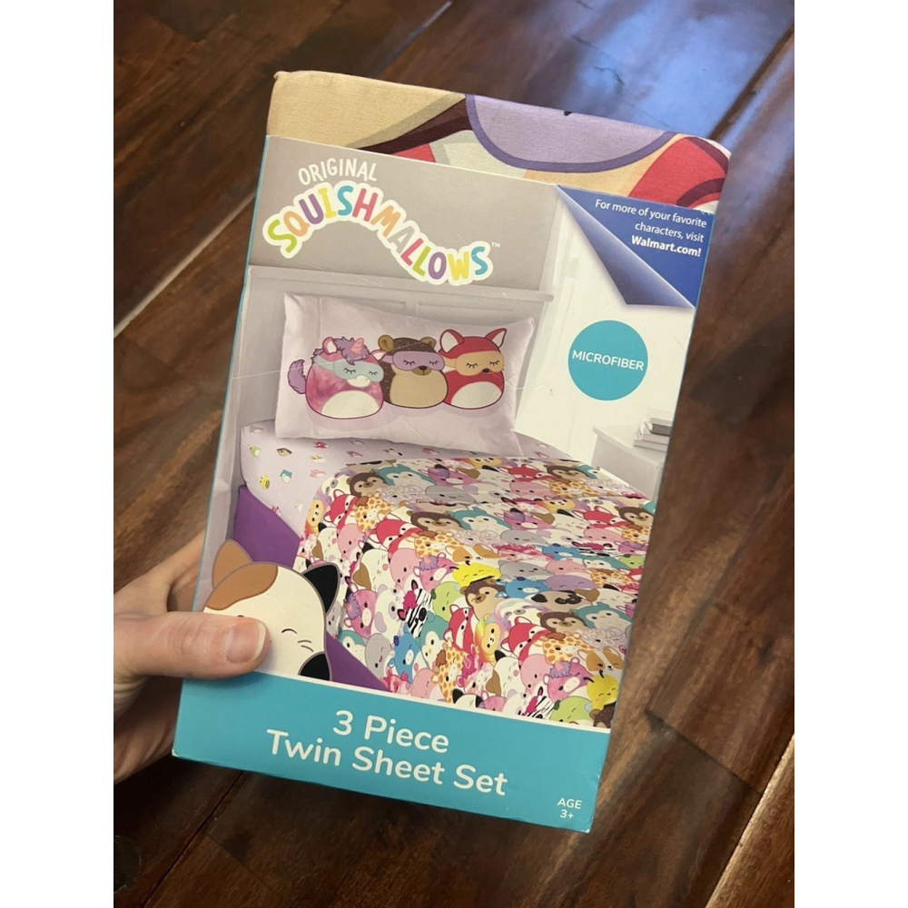 Original Squishmallows 3-Piece Twin Sheet Set